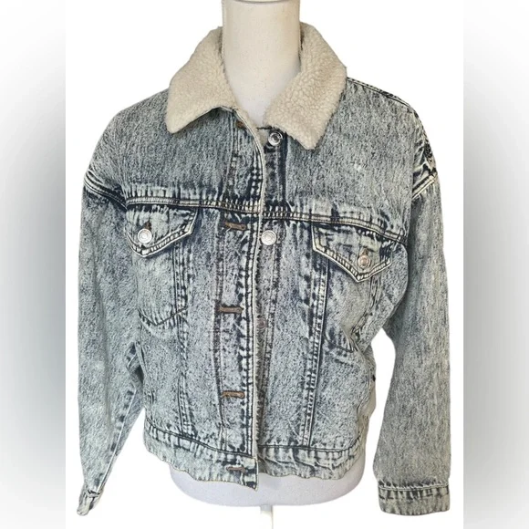 Acid Washed Denim Jacket - Picture 1 of 5
